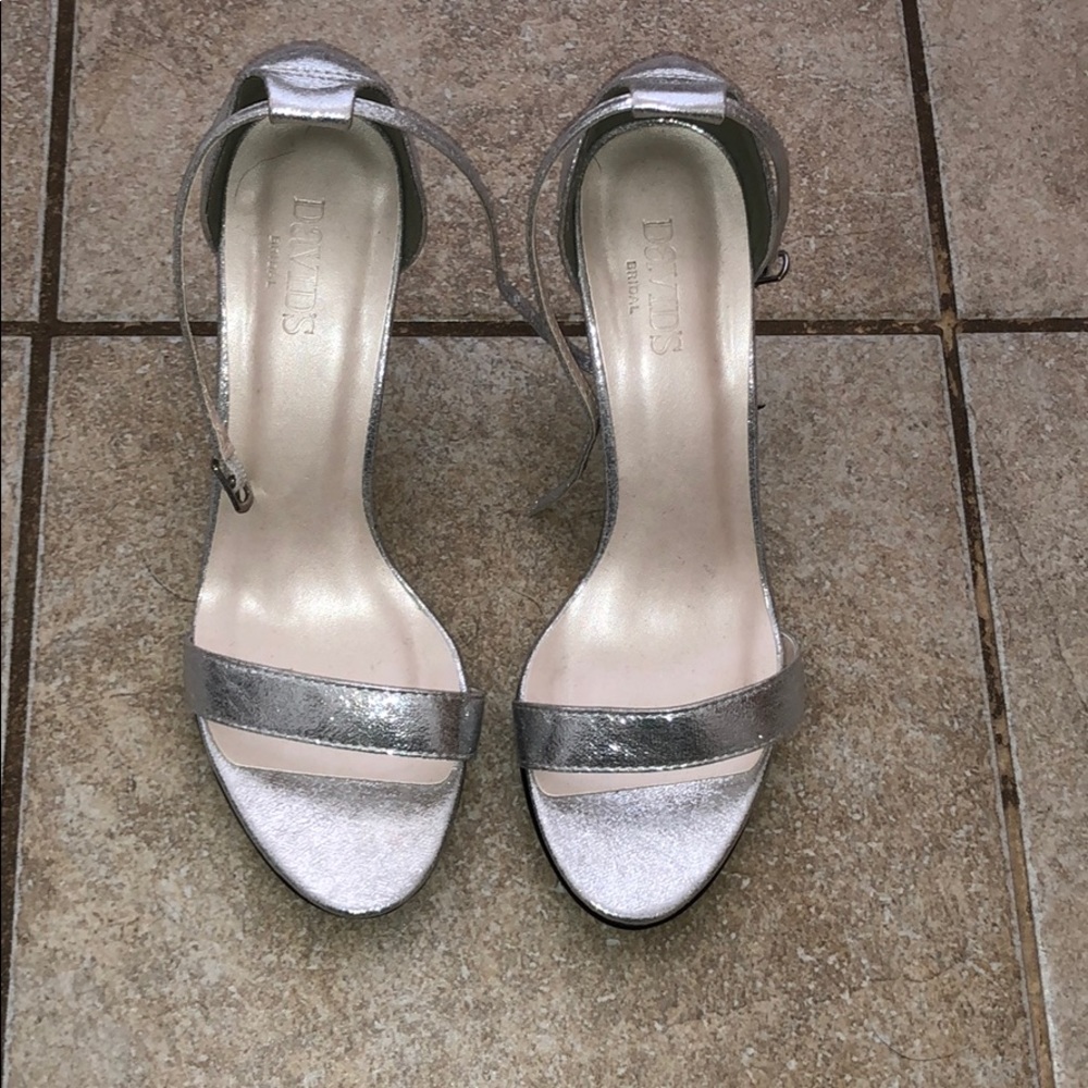 Silver strappy sandals